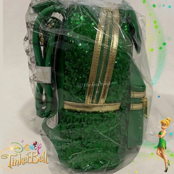 Tinkerbell Christmas Exclusive Disney Sequin Emerald Green Tink Backpack & Gift main image 13